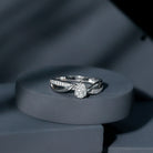 Certified Lab Grown Diamond 5X7 MM Pear Shaped Engagement Ring Lab - ( EF-VS ) - Rosec Jewels