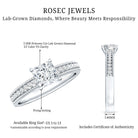 Certified Lab Grown Diamond 5 MM Princess Cut Engagement Ring For Women Lab - ( EF-VS ) - Rosec Jewels