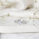 Lab Grown Diamond Pear Shaped Solitaire Engagement Ring Lab - ( EF-VS ) - Rosec Jewels