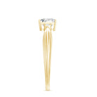 5 MM Princess Cut Lab Grown Diamond Solitaire Promise Ring Lab - ( EF-VS ) - Rosec Jewels