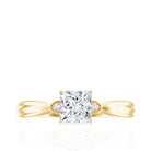 5 MM Princess Cut Lab Grown Diamond Solitaire Promise Ring Lab - ( EF-VS ) - Rosec Jewels
