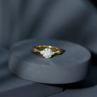Certified Lab Grown Diamond 6 MM Solitaire Promise Ring Lab - ( EF-VS ) - Rosec Jewels