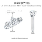 Rosec Jewels-Lab Grown Diamond 5X7 MM Teardrop Double Band Engagement Ring