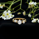 Rosec Jewels-Lab Grown Diamond 5X7 MM Teardrop Double Band Engagement Ring