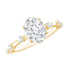 Rosec Jewels-Lab Grown Diamond 6X8 MM Oval Solitaire Engagement Ring