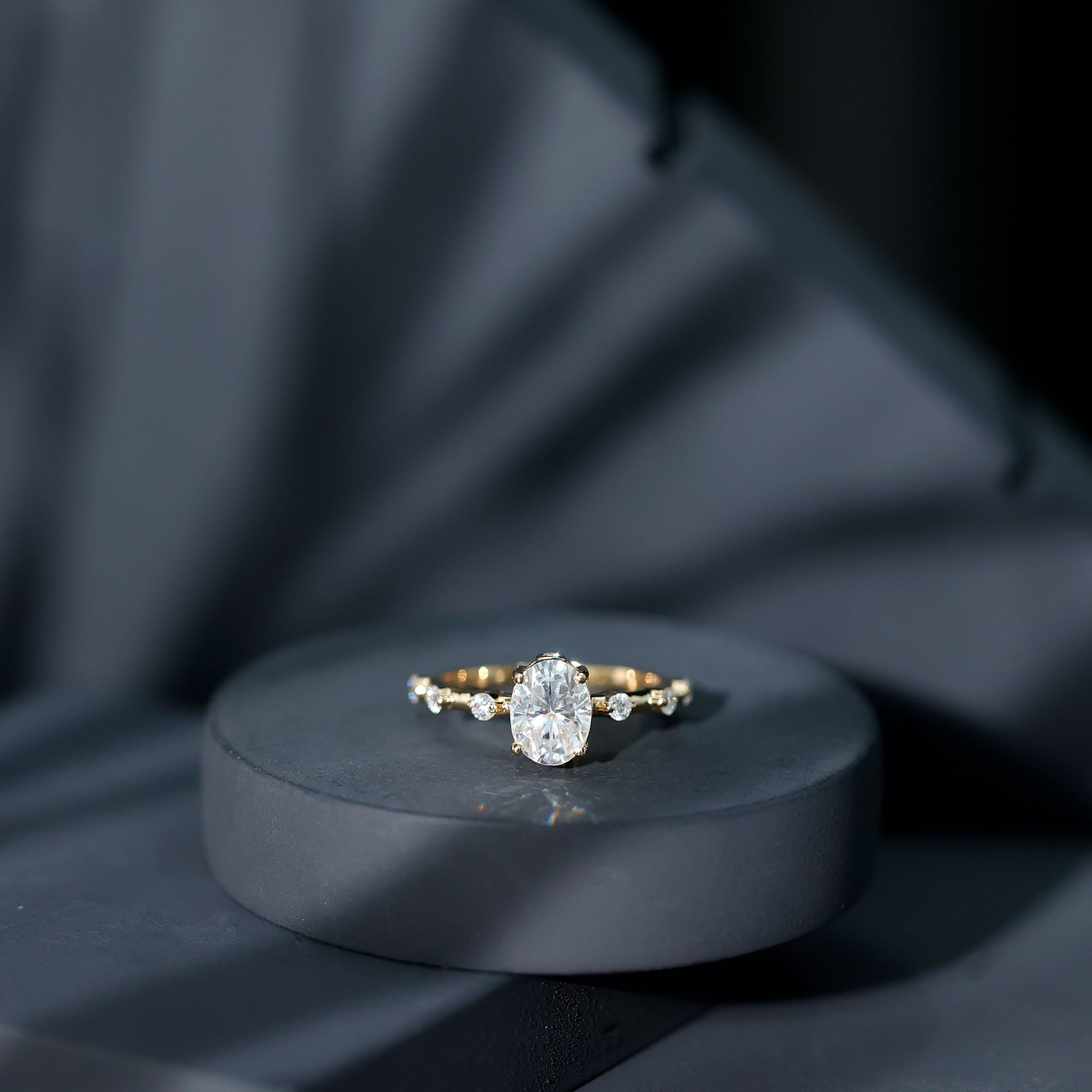 Rosec Jewels-Lab Grown Diamond 6X8 MM Oval Solitaire Engagement Ring