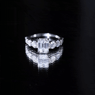 Rosec Jewels-Lab Grown Diamond 6X8 MM Emerald Cut Engagement Ring With Side Stones