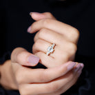 Rosec Jewels-Lab Grown Diamond 6X8 MM Emerald Cut Engagement Ring With Side Stones