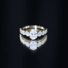 Rosec Jewels-Lab Grown 1.2 Carat Diamond Oval Engagement Ring With Side Stones