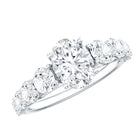 Rosec Jewels-Lab Grown 1.2 Carat Diamond Oval Engagement Ring With Side Stones
