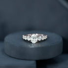 Rosec Jewels-Lab Grown 1.2 Carat Diamond Oval Engagement Ring With Side Stones