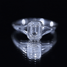 Certified Lab Grown Diamond 6X8 MM Emerald Cut Engagement Ring Lab - ( EF-VS ) - Rosec Jewels