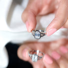 Certified Lab Grown Diamond 6X8 MM Emerald Cut Engagement Ring Lab - ( EF-VS ) - Rosec Jewels
