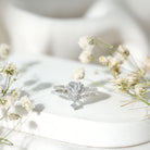 Certified 5 MM Lab Grown Diamond Heart Bridal Ring Set Lab - ( EF-VS ) - Rosec Jewels
