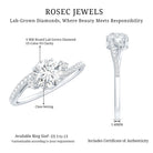 Lab Grown Diamond 6 MM Solitaire Engagement Ring With Side Stones Lab - ( EF-VS ) - Rosec Jewels