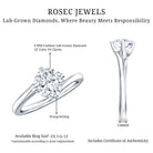 Certified 6 MM Cushion Lab Grown Diamond Solitaire Engagement Ring Lab - ( EF-VS ) - Rosec Jewels