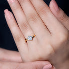 Certified 6 MM Cushion Lab Grown Diamond Solitaire Engagement Ring Lab - ( EF-VS ) - Rosec Jewels