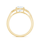 Certified 8 MM Round Lab Grown Diamond Unique Engagement Ring Lab - ( EF-VS ) - Rosec Jewels