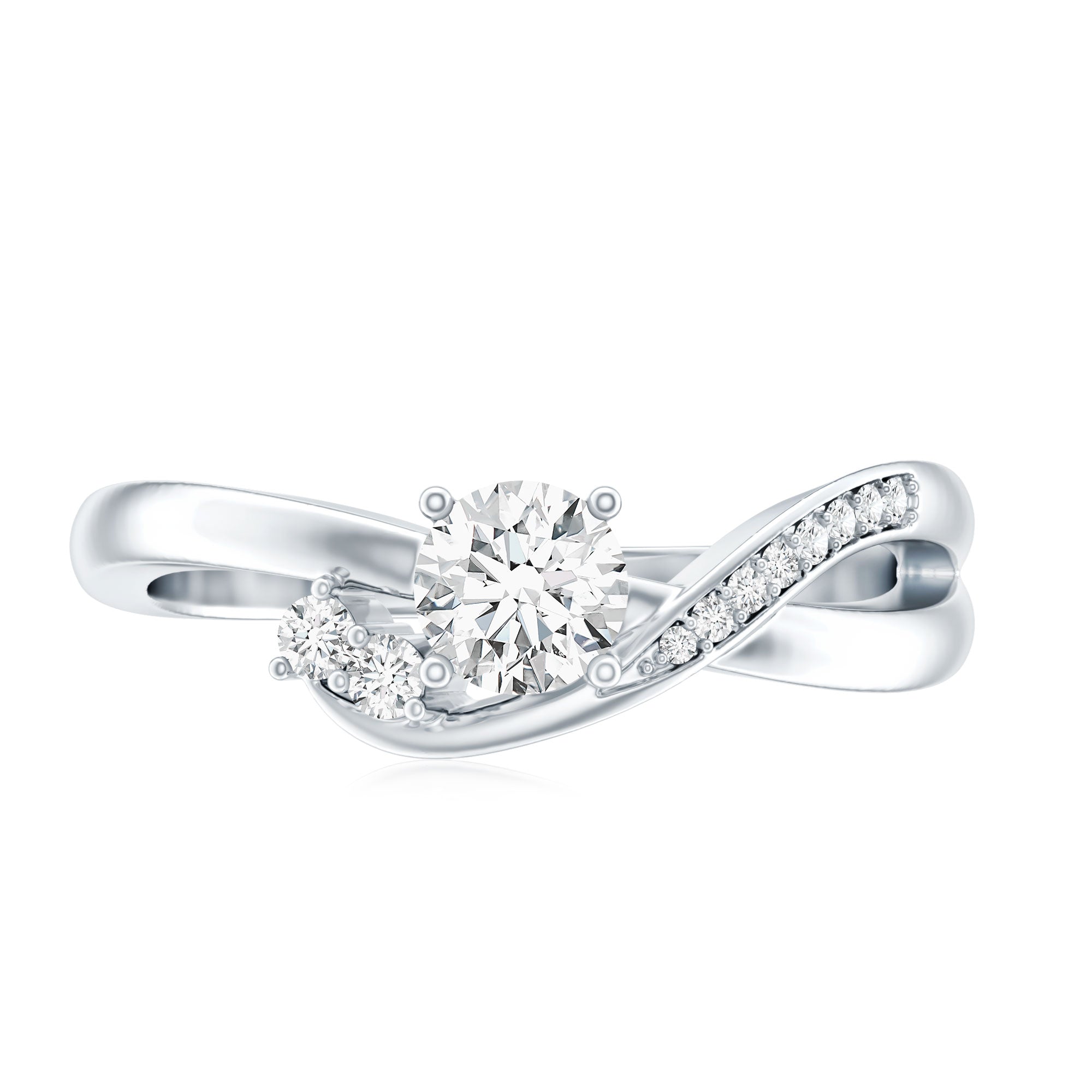 Certified 5 MM Lab Grown Diamond Proposal Ring For Women Lab - ( EF-VS ) - Rosec Jewels