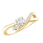 Certified 5 MM Lab Grown Diamond Proposal Ring For Women Lab - ( EF-VS ) - Rosec Jewels