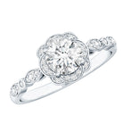 Certified 6MM Lab Grown Diamond Nature Engagement Ring Lab - ( EF-VS ) - Rosec Jewels