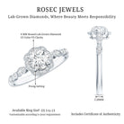 Certified 6MM Lab Grown Diamond Nature Engagement Ring Lab - ( EF-VS ) - Rosec Jewels