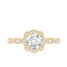 Certified 6MM Lab Grown Diamond Nature Engagement Ring Lab - ( EF-VS ) - Rosec Jewels