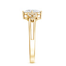 Certified 6X8MM Oval Lab Grown Diamond Designer Engagement Ring Lab - ( EF-VS ) - Rosec Jewels