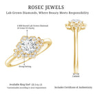 Rosec Jewels-Certified Lab Grown Diamond Art Deco Flower Engagement Ring