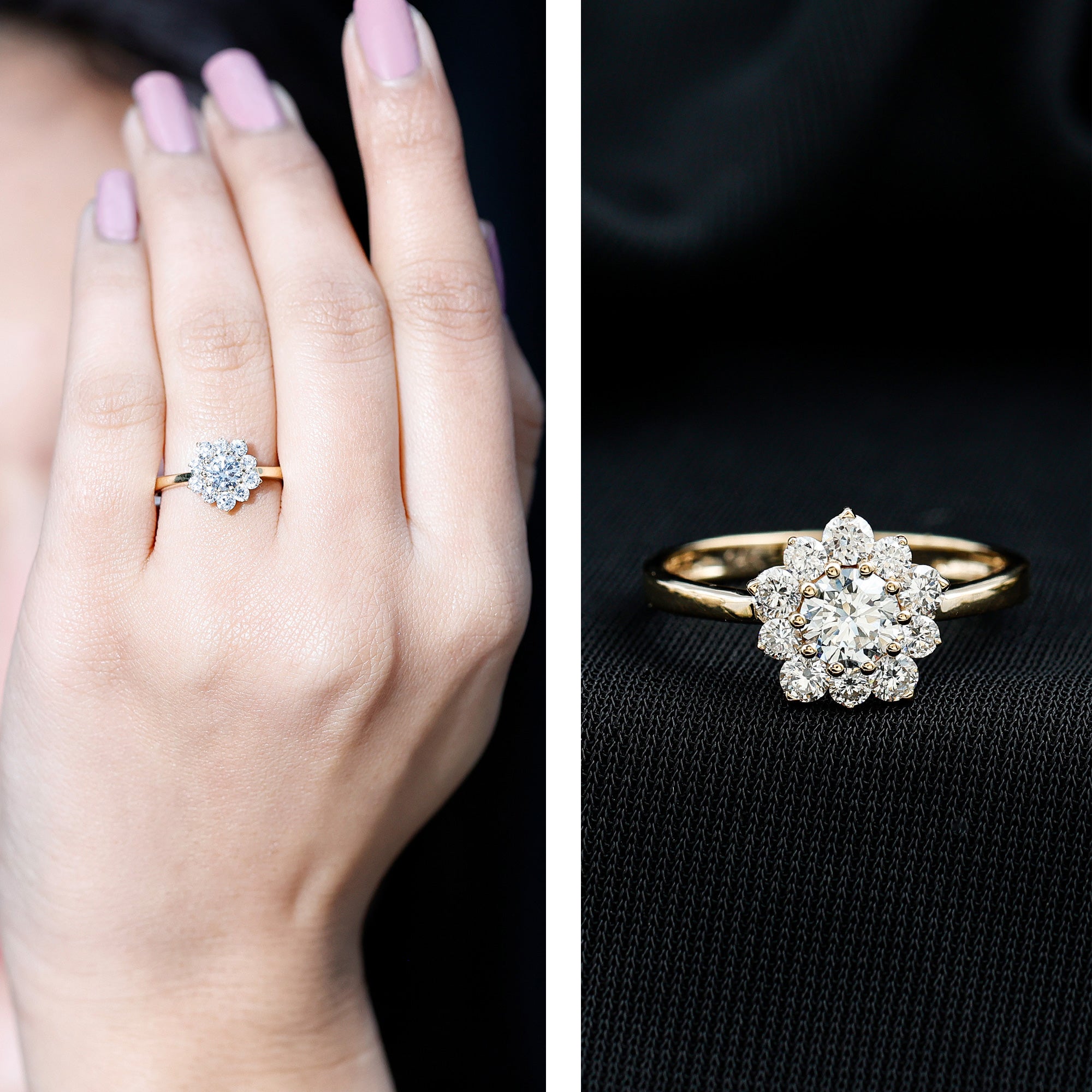 Rosec Jewels-Lab Grown Diamond Nature Engagement Ring