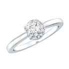0.4 Carat Certified Lab Grown Diamond Solitaire Promise Ring Lab - ( EF-VS ) - Rosec Jewels