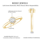 0.4 Carat Certified Lab Grown Diamond Solitaire Promise Ring Lab - ( EF-VS ) - Rosec Jewels