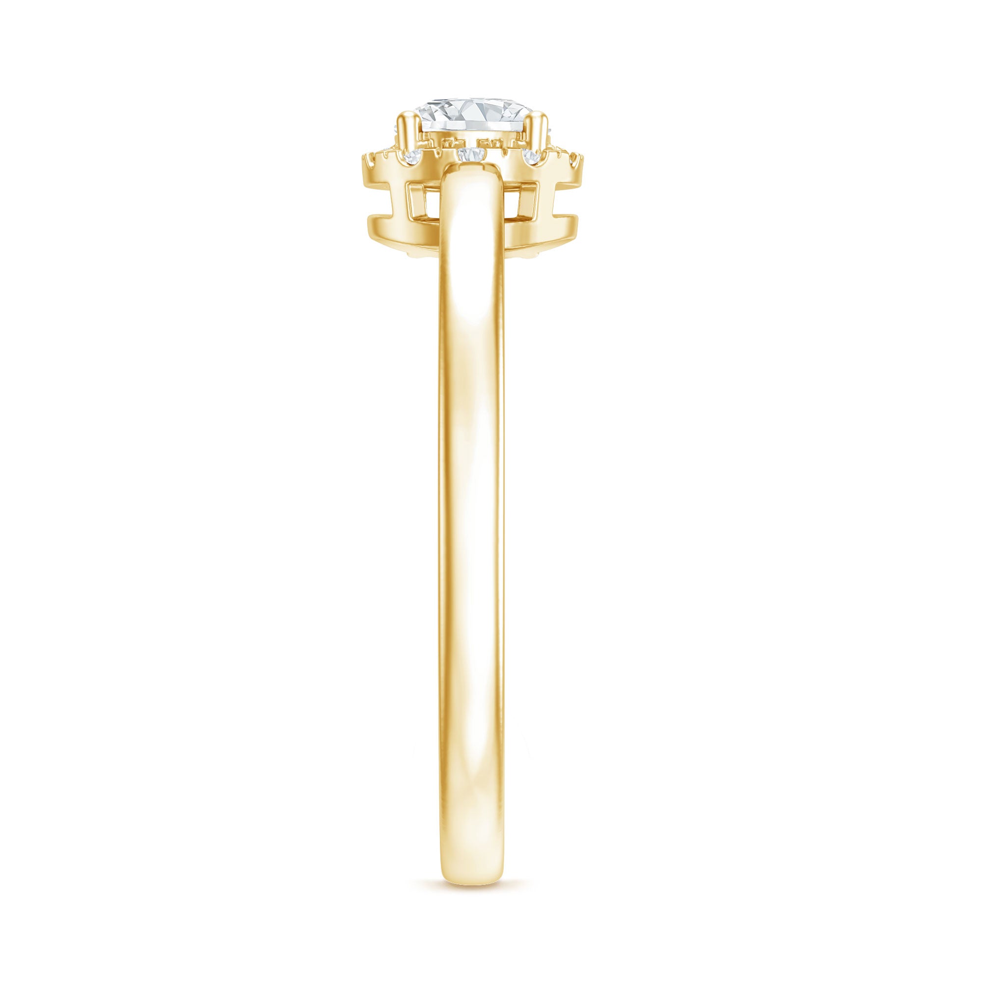 Rosec Jewels-5 MM Certified Lab Grown Diamond Solitaire Promise Ring