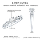 Certified 5 MM Lab Grown Diamond Promise Ring For Her Lab - ( EF-VS ) - Rosec Jewels
