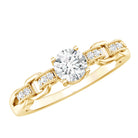 Certified 5 MM Lab Grown Diamond Promise Ring For Her Lab - ( EF-VS ) - Rosec Jewels