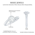 Certified 5 MM Lab Grown Diamond Floral Engagement Ring Lab - ( EF-VS ) - Rosec Jewels
