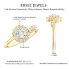 Certified 5 MM Lab Grown Diamond Nature Inspired Engagement Ring Lab - ( EF-VS ) - Rosec Jewels
