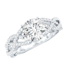 Rosec Jewels-Lab Grown Diamond 8MM Round Engagement Ring With Infinity Twist