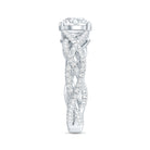 Rosec Jewels-Lab Grown Diamond 8MM Round Engagement Ring With Infinity Twist