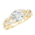 Rosec Jewels-Lab Grown Diamond 8MM Round Engagement Ring With Infinity Twist