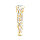 Rosec Jewels-Lab Grown Diamond 8MM Round Engagement Ring With Infinity Twist