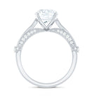 2 Carat Lab Grown Diamond Art Deco Solitaire Engagement Ring Lab - ( EF-VS ) - Rosec Jewels
