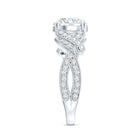 Rosec Jewels-8 MM Solitaire Lab Grown Diamond Non Traditional Engagement Ring