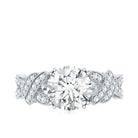 Rosec Jewels-8 MM Solitaire Lab Grown Diamond Non Traditional Engagement Ring