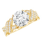 Rosec Jewels-8 MM Solitaire Lab Grown Diamond Non Traditional Engagement Ring