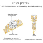Rosec Jewels-8 MM Solitaire Lab Grown Diamond Non Traditional Engagement Ring