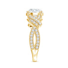 Rosec Jewels-8 MM Solitaire Lab Grown Diamond Non Traditional Engagement Ring