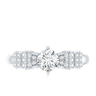 Certified Lab Grown Diamond Bow Engagement Ring Lab - ( EF-VS ) - Rosec Jewels