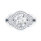 2 Carat Lab Grown Diamond Art Deco Engagement Ring Lab - ( EF-VS ) - Rosec Jewels