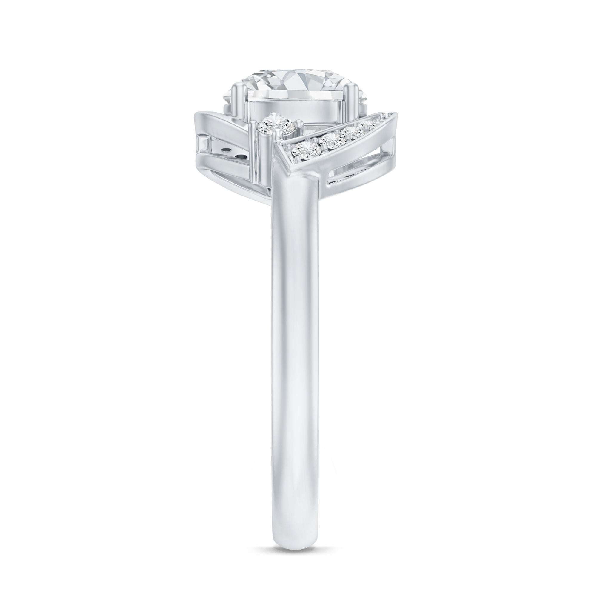 Rosec Jewels-2 Carat Lab Grown Diamond Bypass Engagement Ring